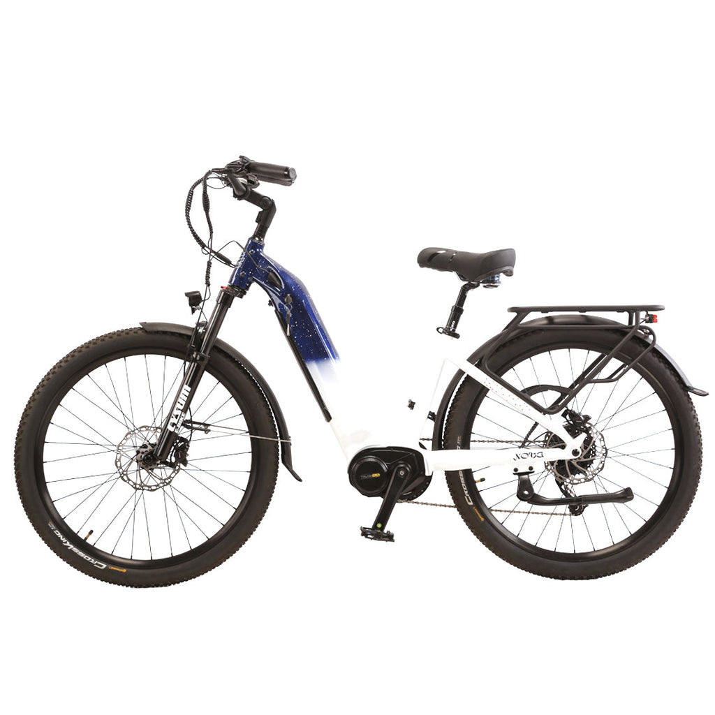 Vélo électrique CYSUM NOVA à moteur central pour femmes - Pneus de 27,5 pouces, 500 watts, vitesse maximale de 25 km/h