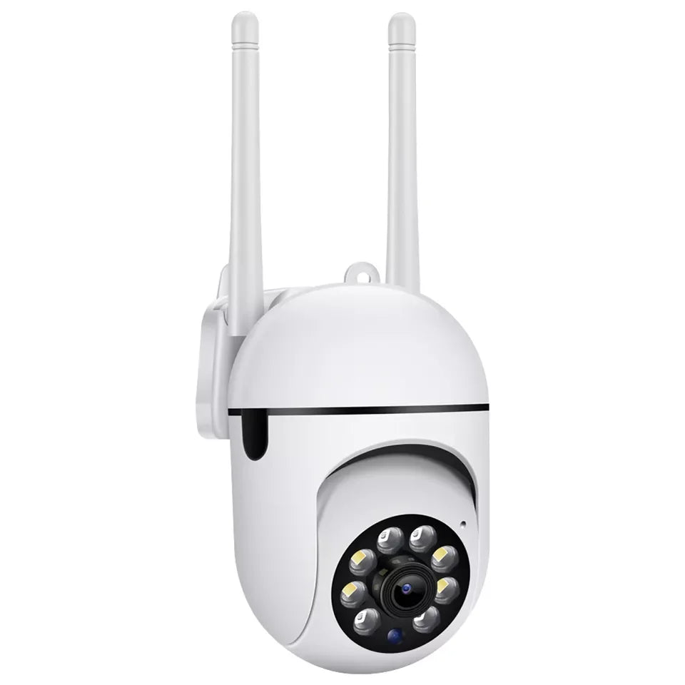 Caméra de surveillance IP Wi-Fi sans fil 8 MP avec zoom 4x, suivi audio bidirectionnel, vision nocturne couleur HD et caméra PTZ.