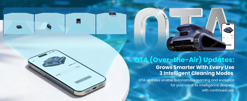 Robot Piscine Seauto Crab Pro Sans Fil 2025 | Nettoyage Fond, Parois & Ligne d’Eau pour Piscines jusqu’à 185 m²