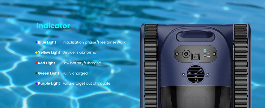Robot Piscine Seauto Crab Pro Sans Fil 2025 | Nettoyage Fond, Parois & Ligne d’Eau pour Piscines jusqu’à 185 m²