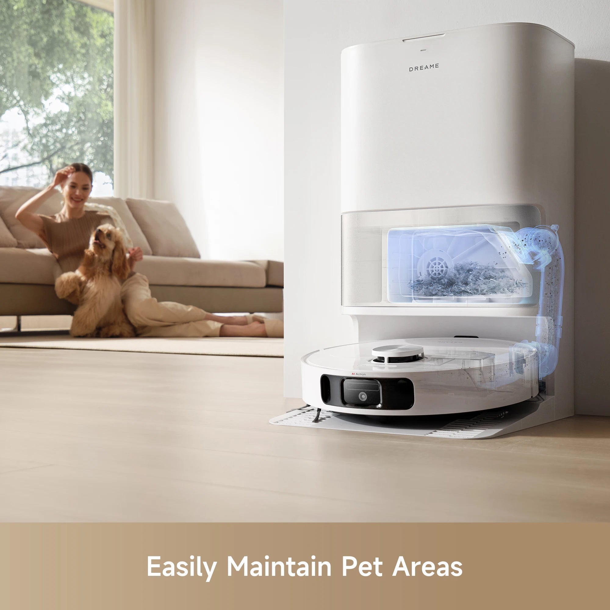 Dreame Robot Aspirateur & Laveur | 10 kPa, Lavage Étendu, Auto-Nettoyage et Séchage Automatique