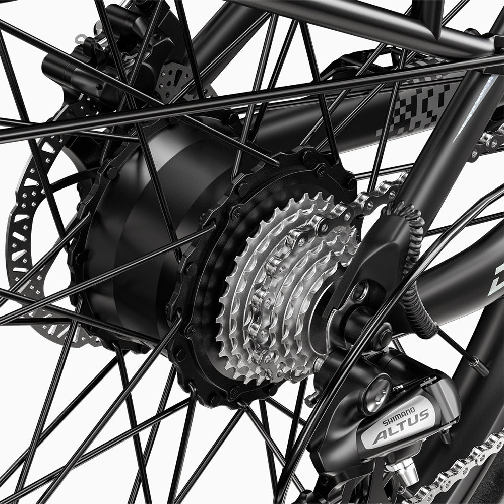 VTT électrique CYSUM Speedy - 27,5" - Gris, vitesse maximale 25 km/h, freins à disque hydrauliques