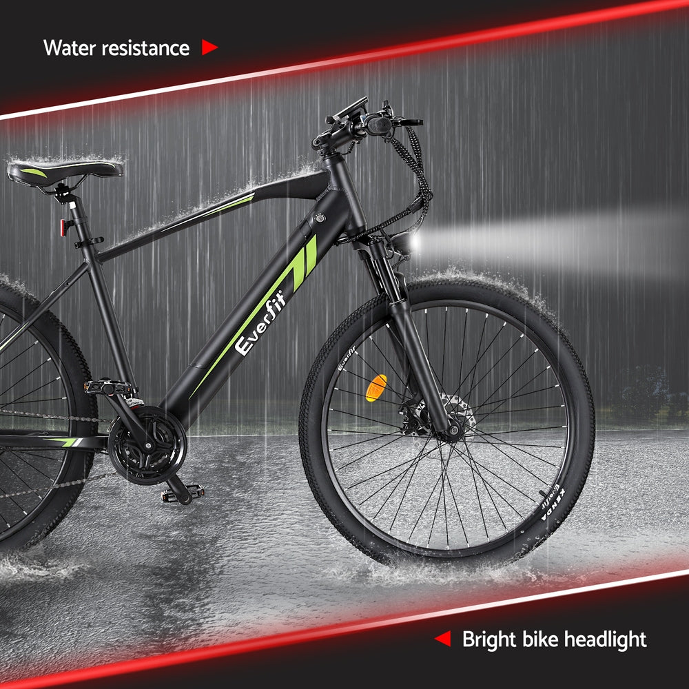 Vélo électrique Everfit 27,5 pouces, VTT, batterie eBike, 21 vitesses
