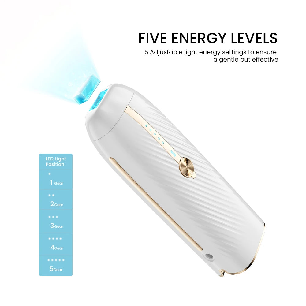 Épilateur laser portable Moolweel T033KW de haute qualité, indolore et permanent, pour une utilisation à domicile.
