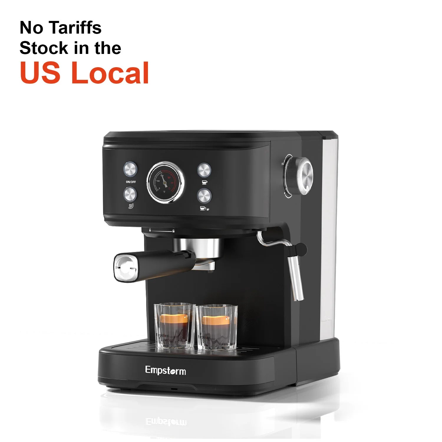 Machine à café expresso cappuccino Empstorm Household 20 bars avec mousseur à lait - Disponible localement aux États-Unis
