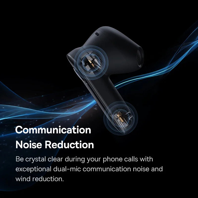 Écouteur Mono Baseus CM10 – Bluetooth 5.3, Double Micro, ANC & Charge Solaire