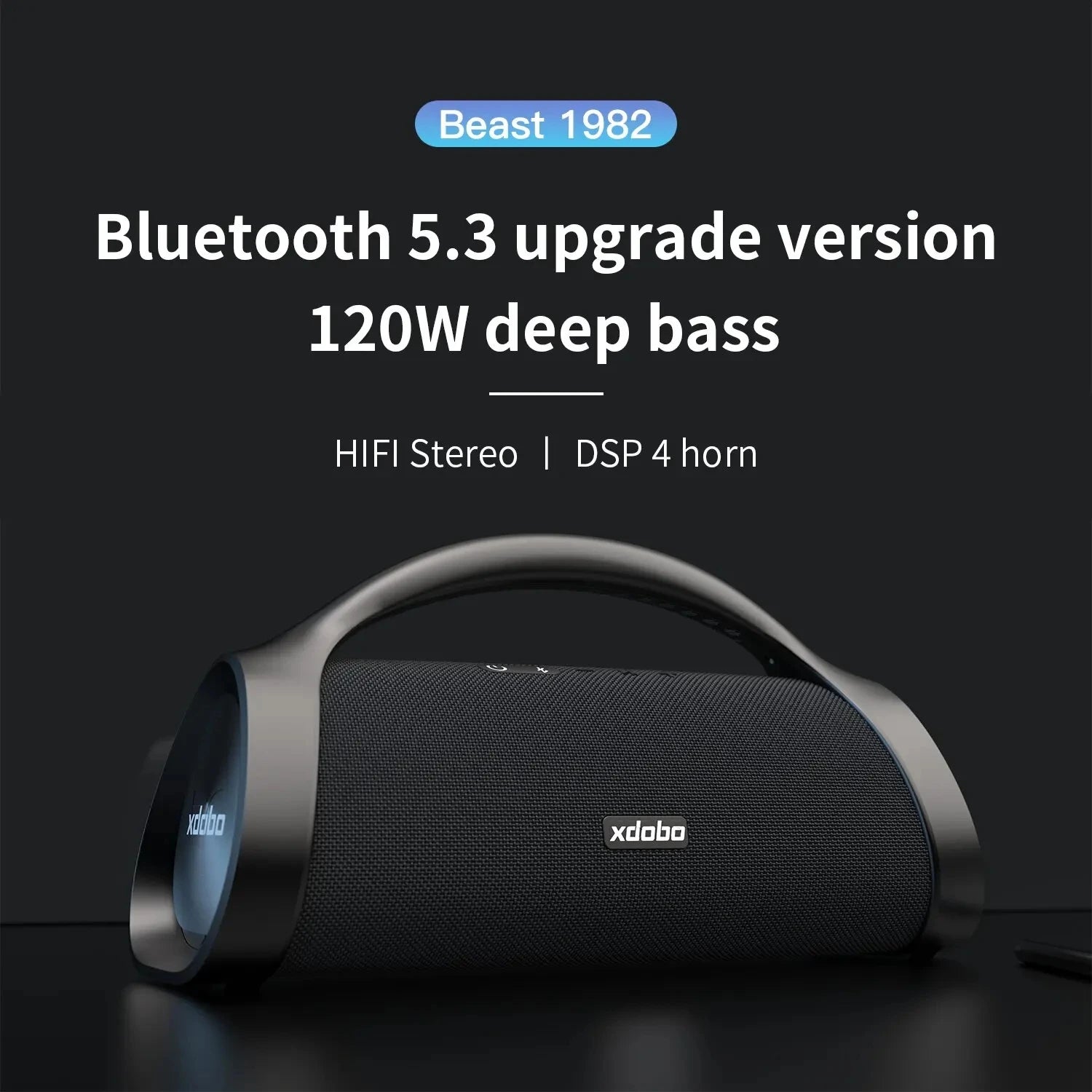 Enceinte Karaoké XDOBO 120W – IPX6, Bluetooth 5.3, 2 Micros Sans Fil & 10h