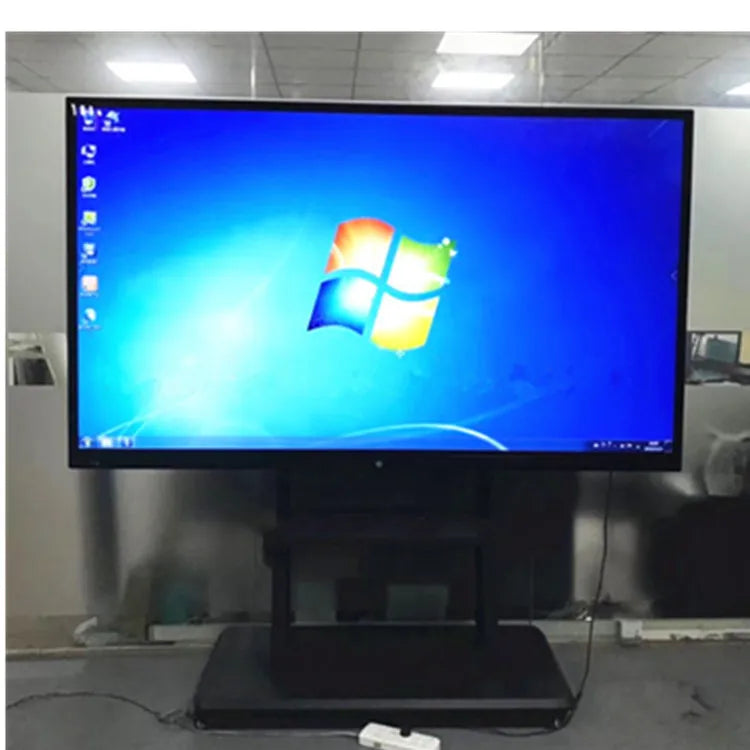 Grand écran LCD 4K 86/98 pouces (3840 x 2160) avec tableau blanc interactif tactile, idéal pour les réunions et l'éducation.