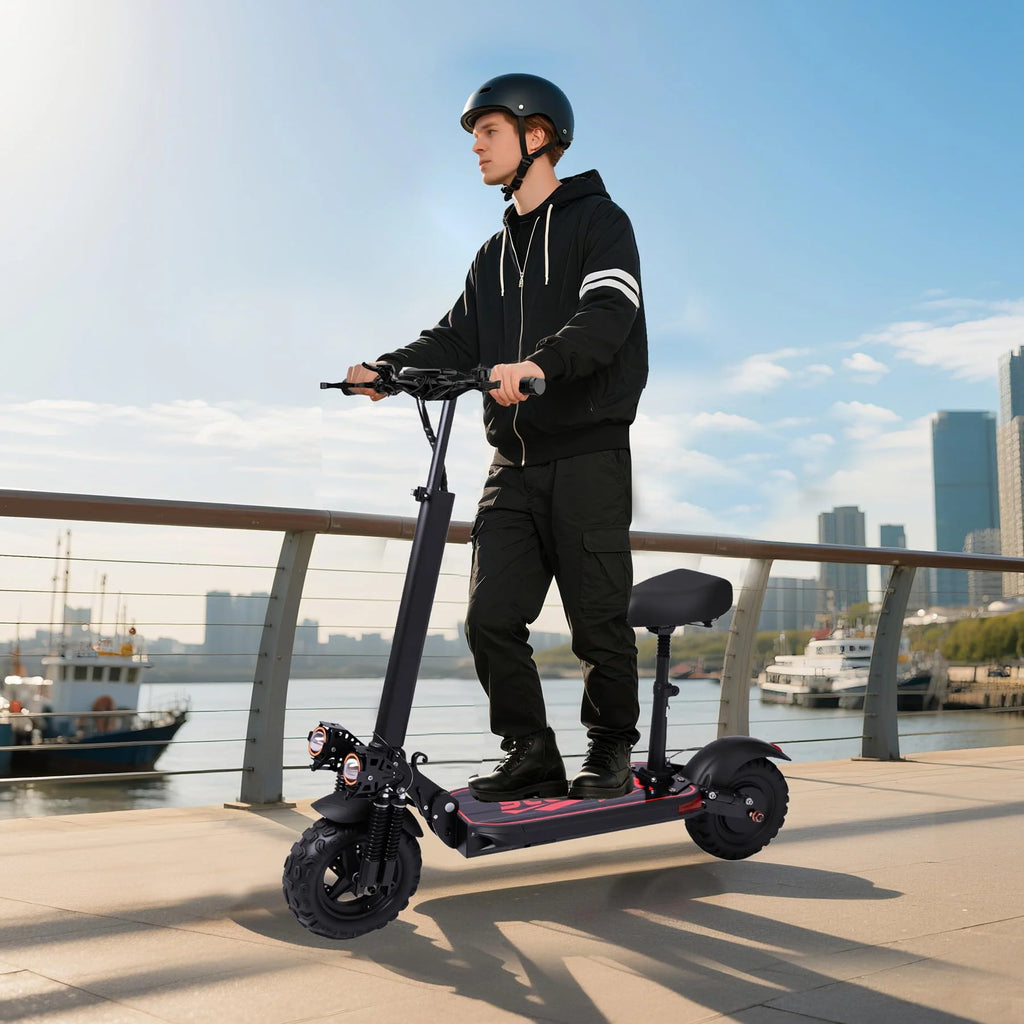 Trottinette électrique N9 (modèle 2025) : autonomie de 50 km, puissance de 1 200 W, vitesse maximale de 55 km/h. Trottinette électrique pliable pour adultes, disponible en entrepôt aux États-Unis.