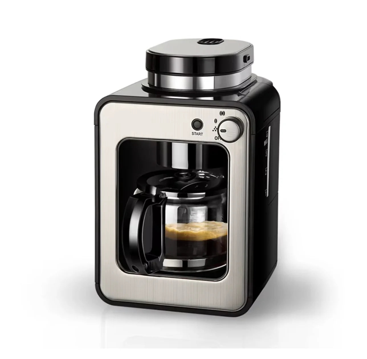 Machine à café automatique électrique au design moderne en acier inoxydable pour usage domestique et hôtelier