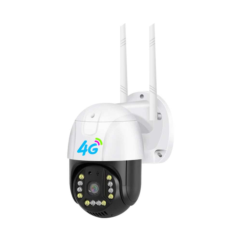 Caméra de surveillance extérieure dôme IP PTZ 3MP HD 3G avec carte SIM 4G et vision nocturne