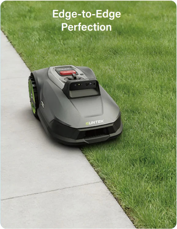 Tondeuse robotisée SRM4050 Vision AI Pro sans fil, batterie, sans limites, avec évitement d'obstacles par IA, contrôle via application, étanche IPX6, portée jusqu'à 500 m.