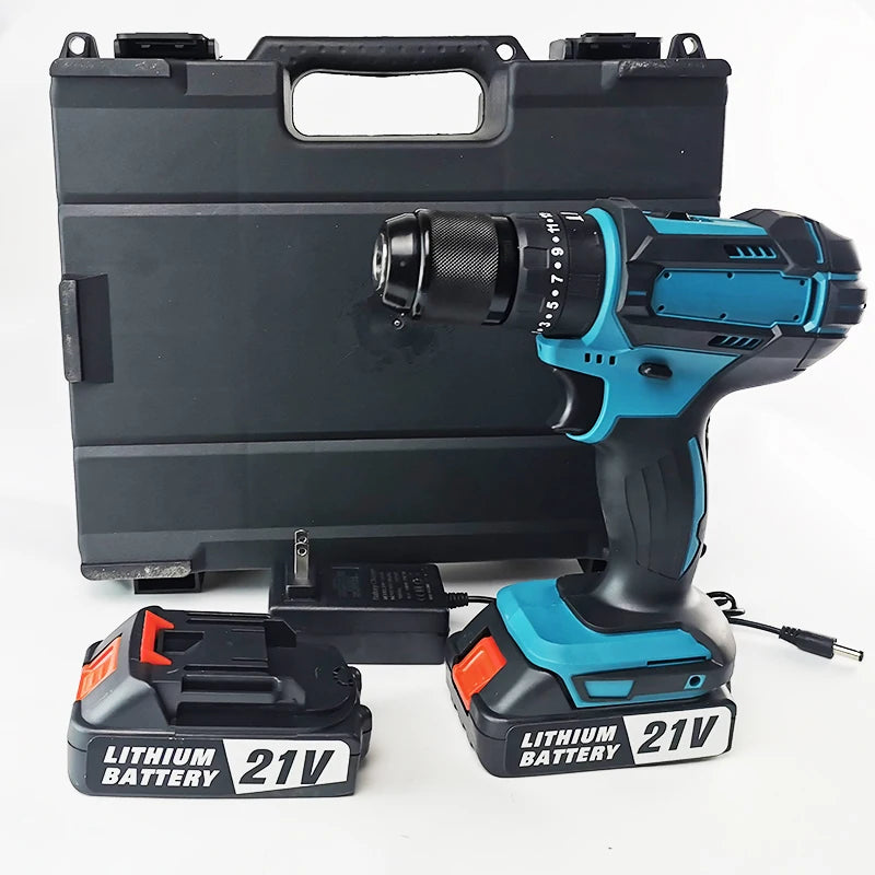 Perceuse à percussion sans fil 18-21 V, mandrin 13 mm, moteur à balais, 1500 tr/min, 2,8 kg