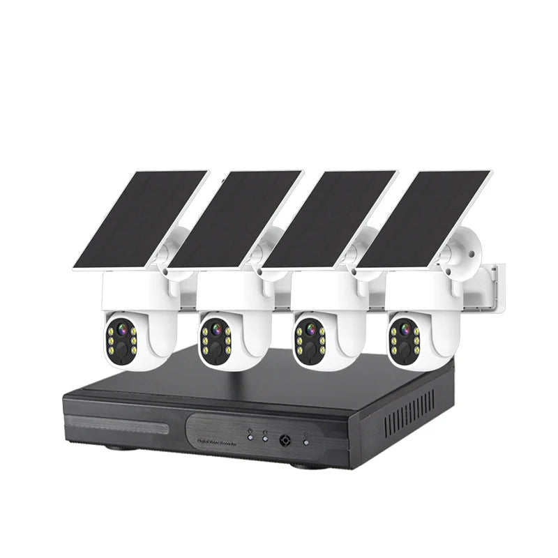 Système de surveillance CCTV Rscamtom 4MP avec audio, suivi automatique, étanche, vision nocturne et fonction PTZ 8 canaux Wi-Fi