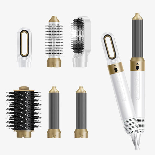 Bon produit Ensemble 6 en 1 sèche-cheveux, lisseur, boucleur et styler, brosse soufflante pour salon de coiffure