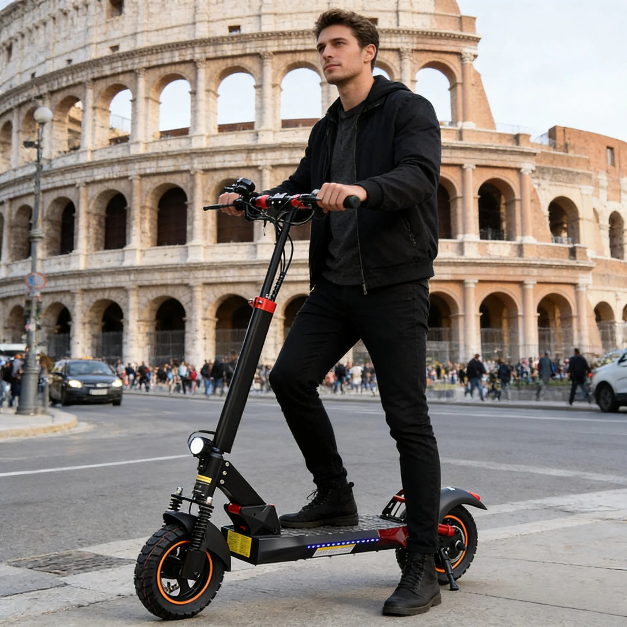 Trottinette électrique pliable pour adultes avec grande autonomie et vitesse réglable pour les déplacements urbains