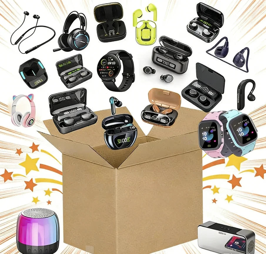 Box Mystère Blind Box 3C – Smartphone 5G, Tablette, Ordinateur portable, Montre, Écouteurs Surprise