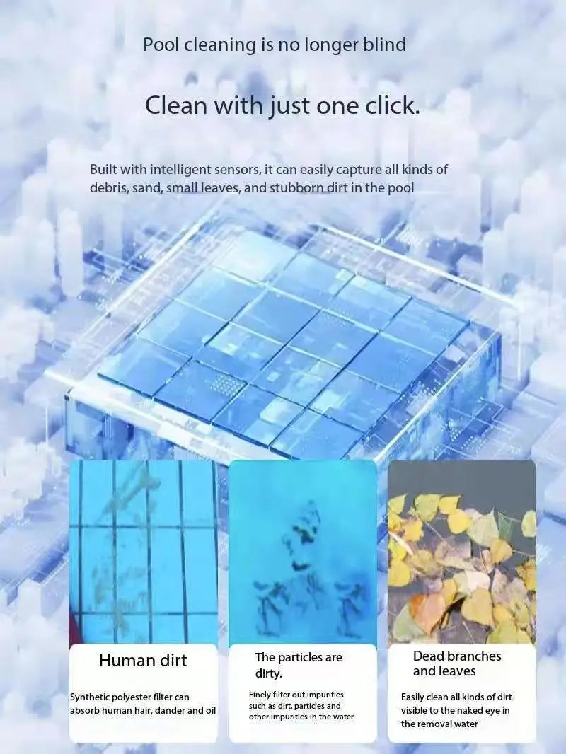 Robot nettoyeur de piscine JinDe ZM9 — charge 1-3h, prix EU/UK/US