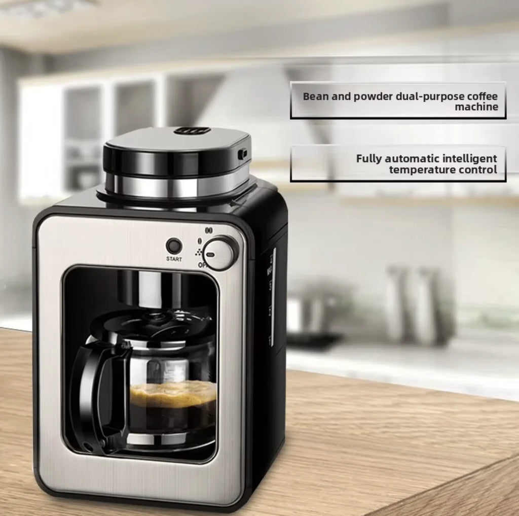 Machine à café automatique électrique au design moderne en acier inoxydable pour usage domestique et hôtelier