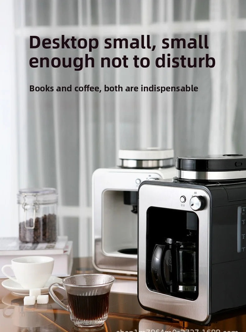 Machine à café automatique électrique au design moderne en acier inoxydable pour usage domestique et hôtelier