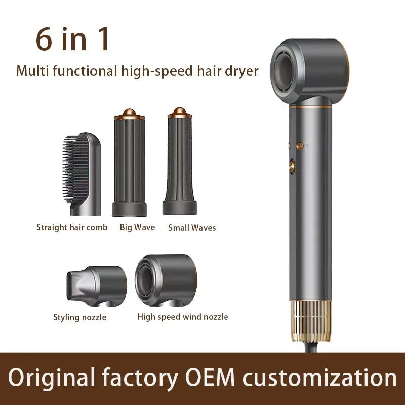 Sèche-cheveux 5 en 1 IFINE, ionique, 1300 W, 3 vitesses, boucles, 110/220 V