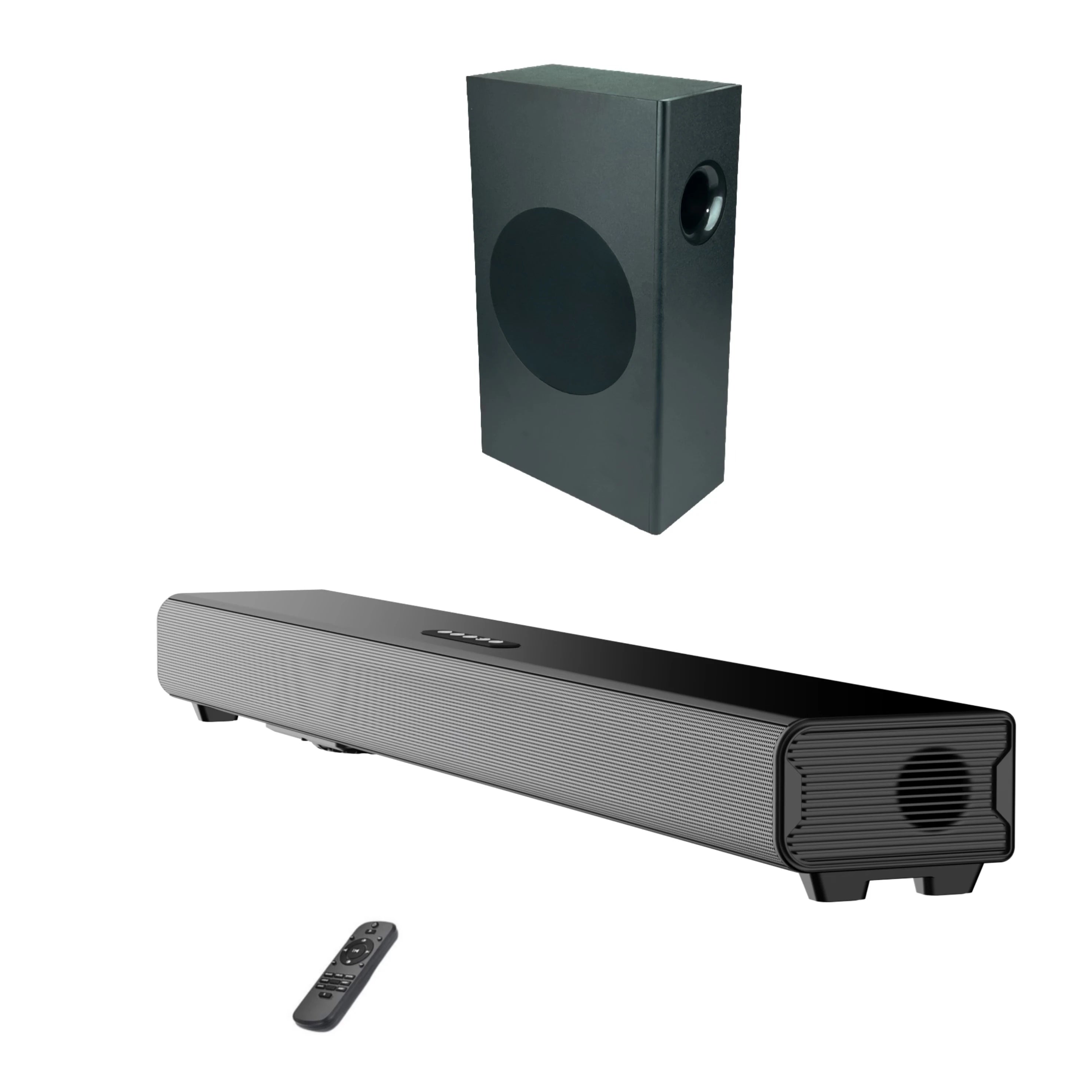 Barre de Son Bluetooth Enceinte – HiFi Stéréo Surround, Caisson de Basses & TV Gaming