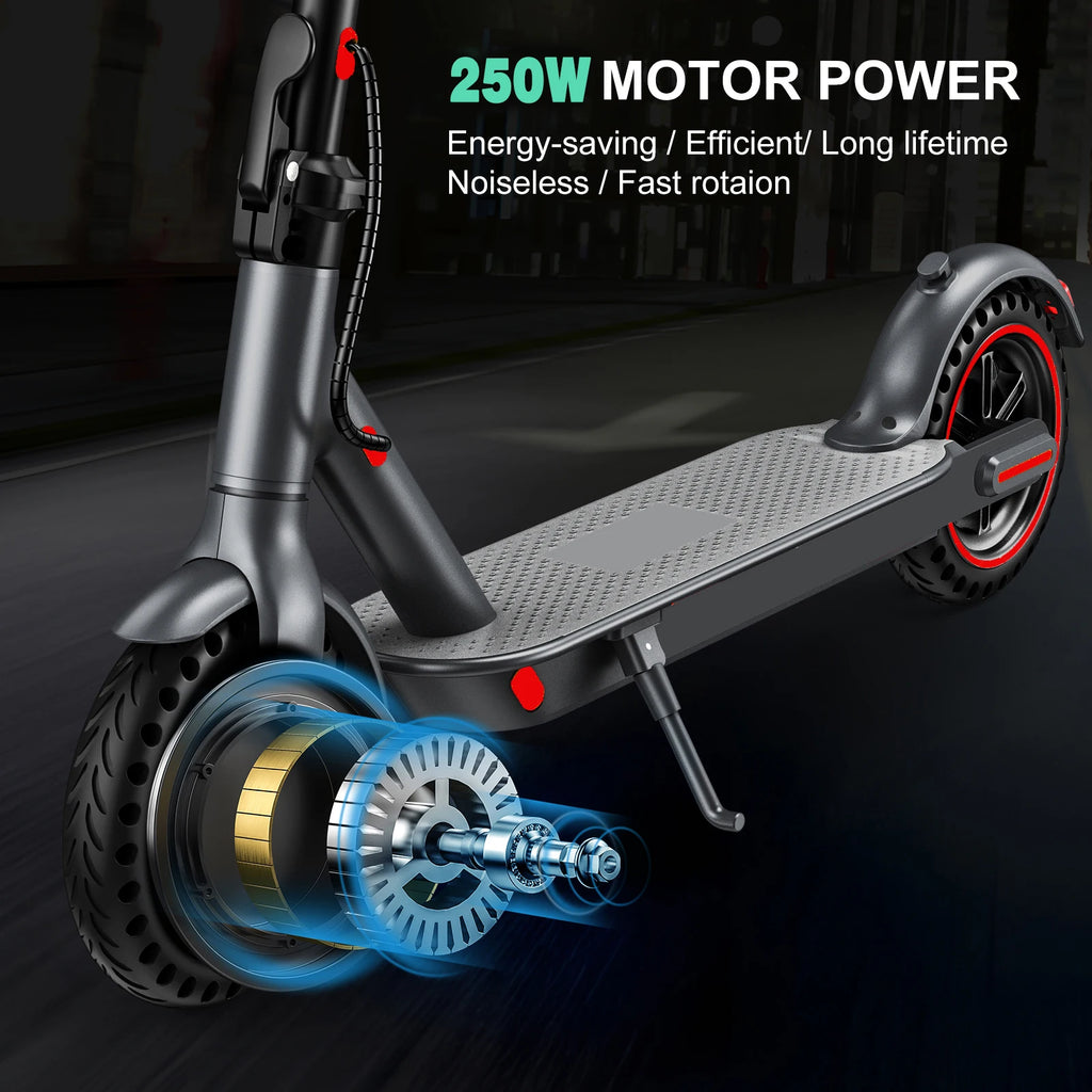 Trottinette électrique D8 Pro pliable 250 W, pneus alvéolés 8,5 pouces, batterie 36 V 10,5 Ah, autonomie 25-35 km