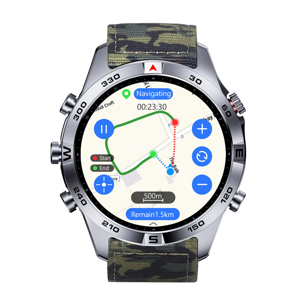 Montre Connectée Sport GPS IA – 5ATM, AMOLED, Assistant Vocal & 30 Jours Autonomie
