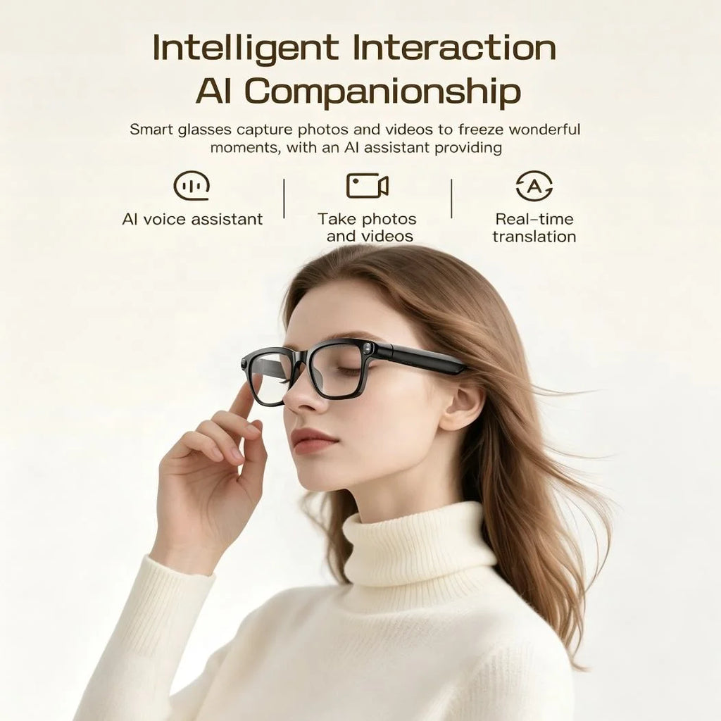 Lunettes IA M08 – Assistant Vocal, Musique, Photo & Vidéo | IP65
