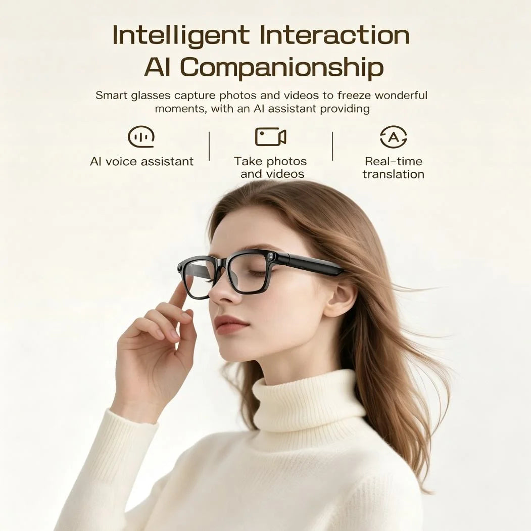 Lunettes IA M08 – Assistant Vocal, Musique, Photo & Vidéo | IP65