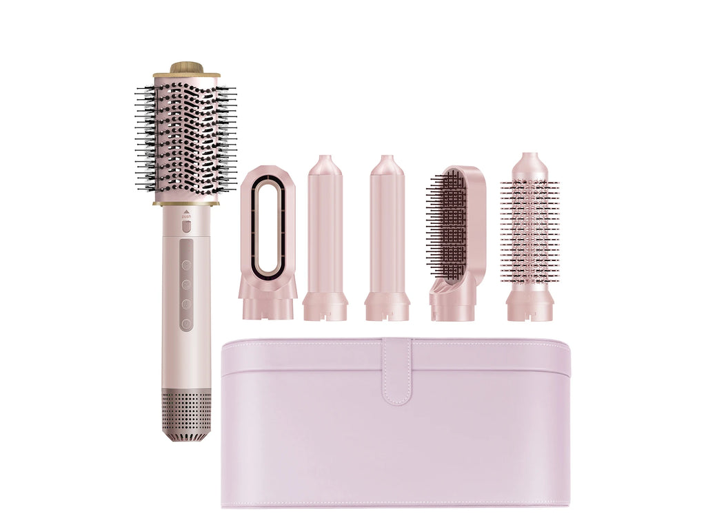 Sèche-cheveux 6 en 1, moteur sans balais 1350 W, lissage/bouclage/séchage, voyage, 110-240 V