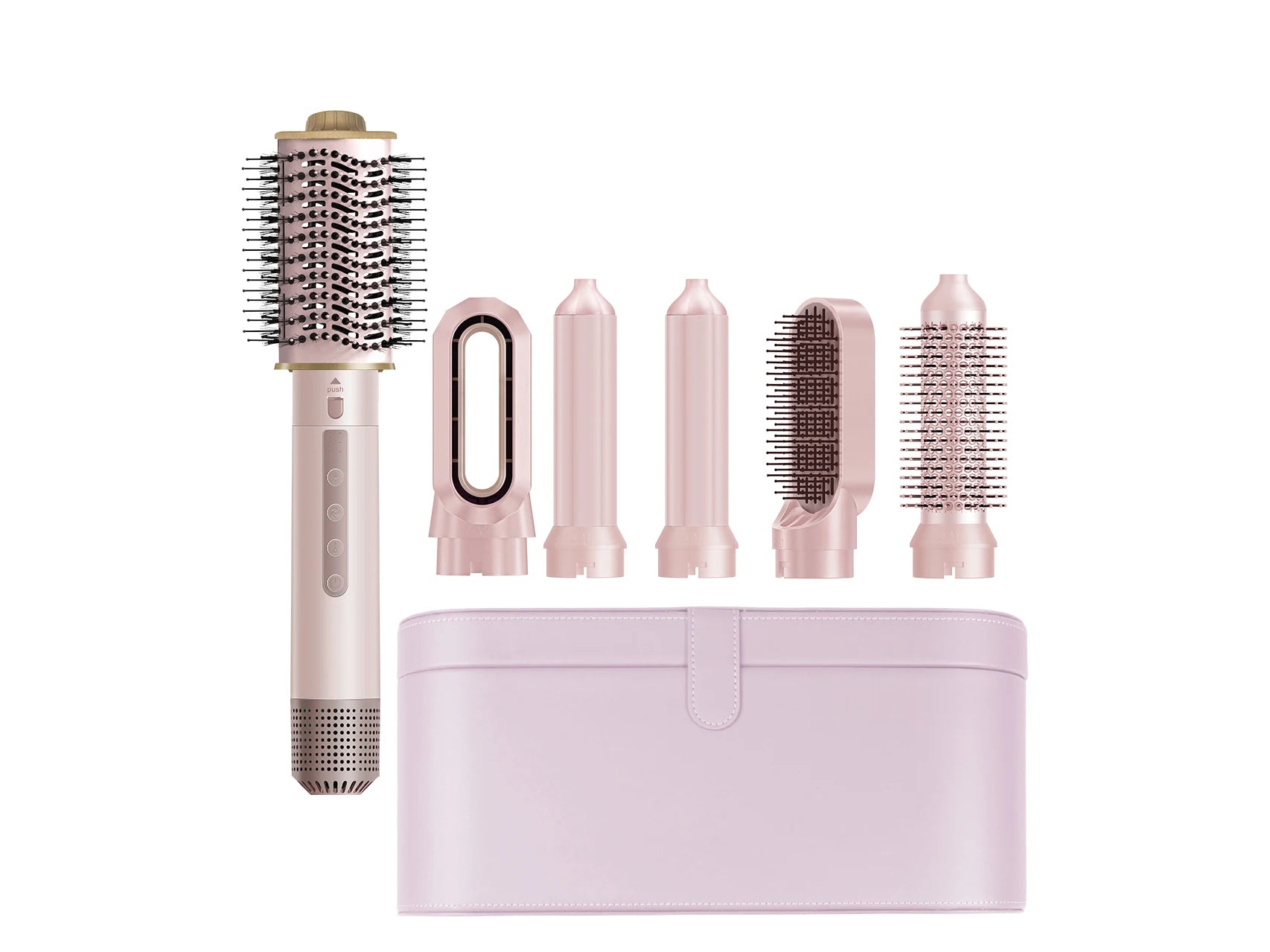 Sèche-cheveux 6 en 1, moteur sans balais 1350 W, lissage/bouclage/séchage, voyage, 110-240 V