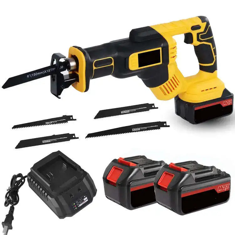 Scie sabre sans fil à batterie lithium 21 V, vitesse réglable, pour petits outils électriques d'exploitation forestière extérieure