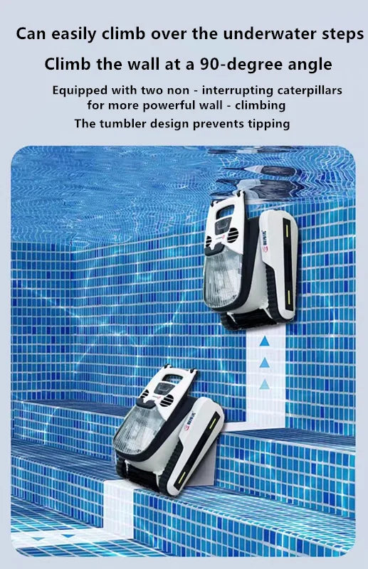 Robot aspirateur sous-marin intelligent sans fil à nettoyage automatique pour piscine