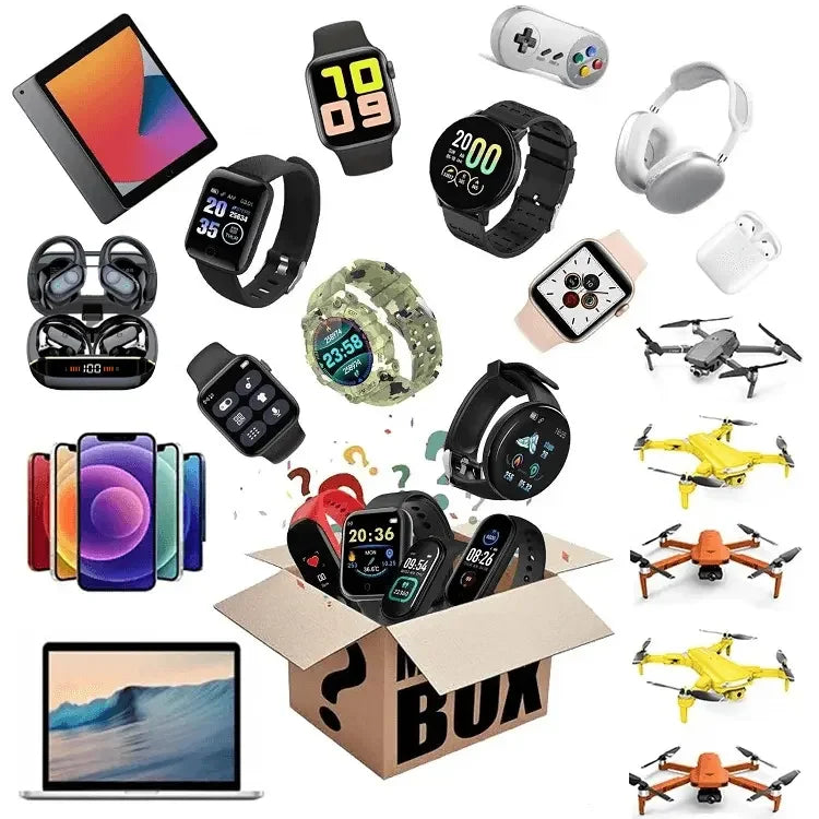 Coffret Mystère Montre Connectée & Écouteurs – Cadeau High-Tech Surprise
