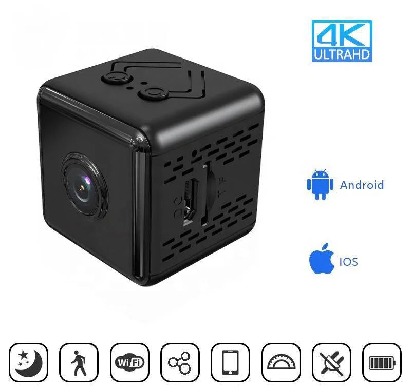 Mini caméra de surveillance sans fil avec vision nocturne 1080p et audio bidirectionnel pour la maison