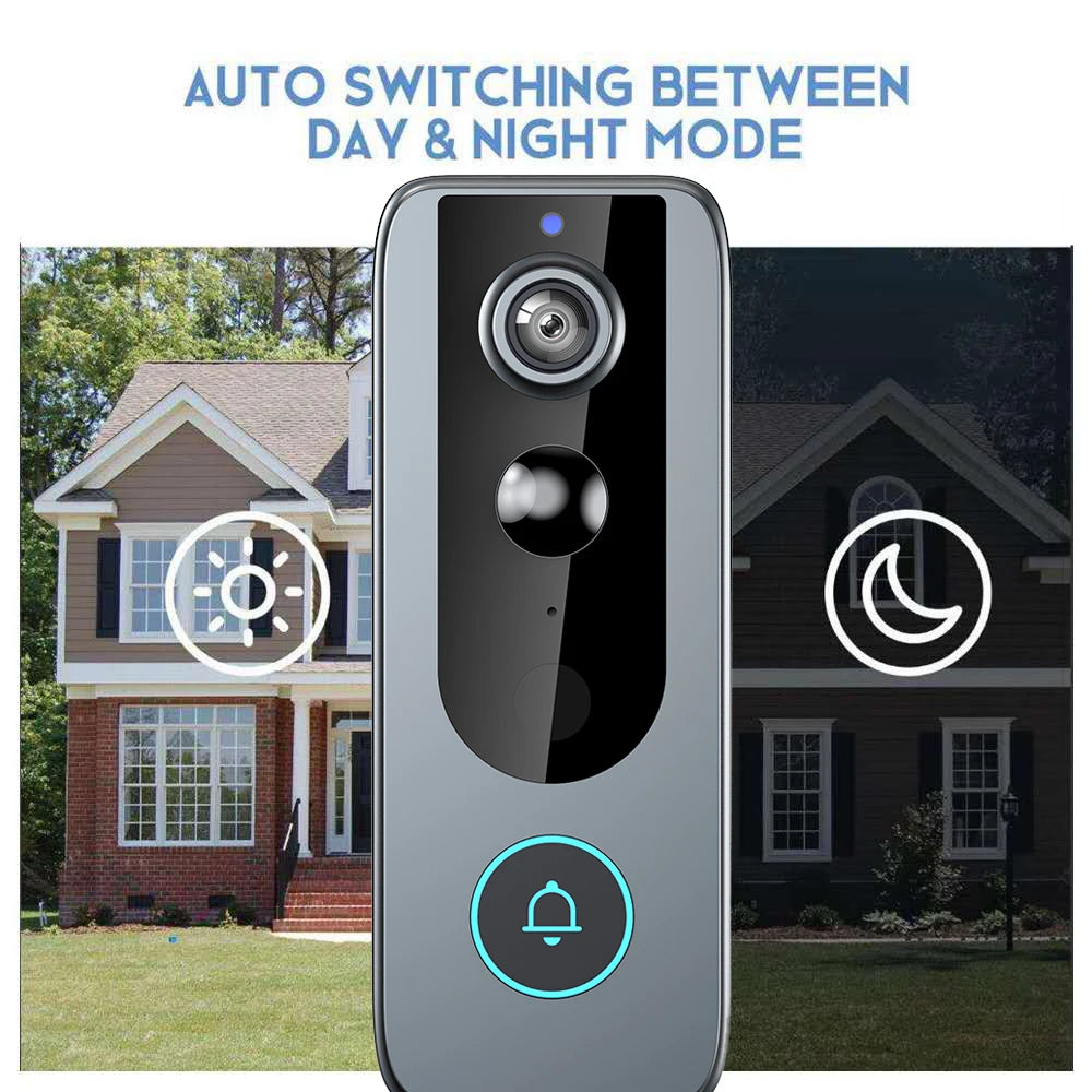 Nouvelle sonnette vidéo Tuya avec détection de mouvement, sans fil, Wi-Fi, Full HD 1080p et batterie intégrée de 4000 mAh.