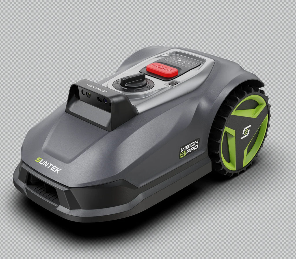 Tondeuse robotisée SRM4050 Vision AI Pro sans fil, batterie, sans limites, avec évitement d'obstacles par IA, contrôle via application, étanche IPX6, portée jusqu'à 500 m.