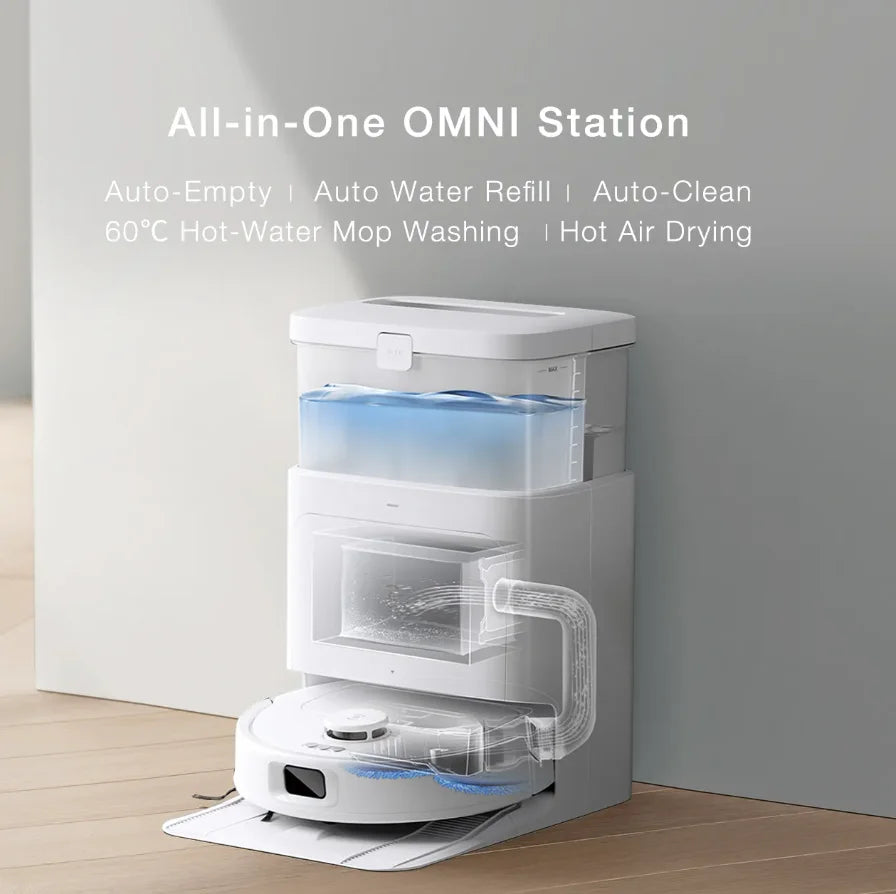 Aspirateur robot laveur ECOVACS DEEBOT N30 PRO OMNI blanc à vidange automatique