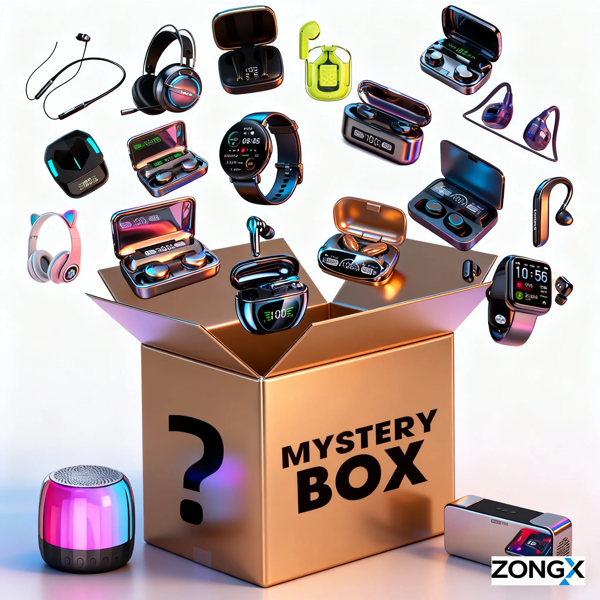 Box Mystère ZongX Lucky – Écouteurs, Chargeurs, Accessoires Téléphone Surprise