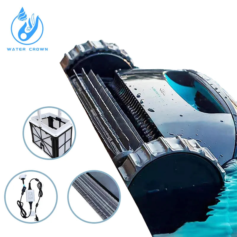 Robot nettoyeur de piscine Water Crown HJ2055 — 200W, cycle 2/3/4h, garantie 2 ans
