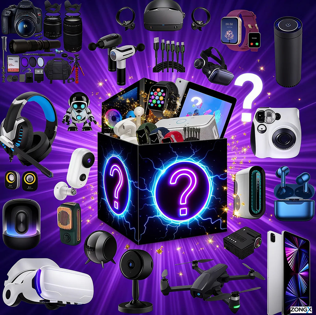 Box Mystère ZongX Lucky – Écouteurs, Chargeurs, Accessoires Téléphone Surprise