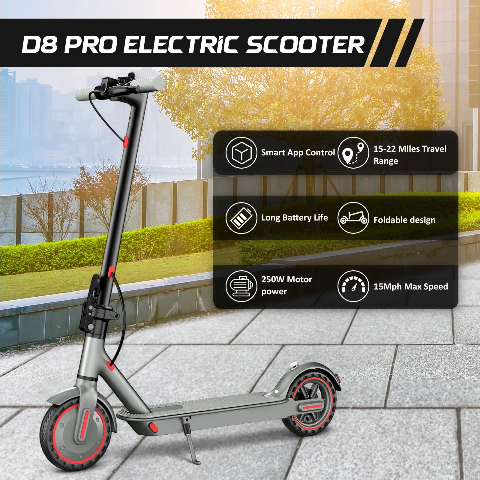 Trottinette électrique M365 : trottinette puissante pour adultes, 250 W, design élégant, écran LED, trottinette électrique économique et intelligente.