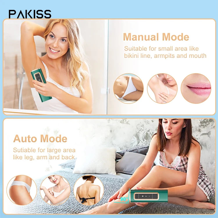 PAKISS Nouvelle machine d'épilation laser IPL électrique, permanente et indolore, pour une utilisation à domicile