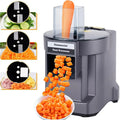 Robot culinaire professionnel 5 en 1 pour oignons et pommes de terre : hachoir, coupe-légumes, trancheuse et découpeuse électrique multifonctionnelle.