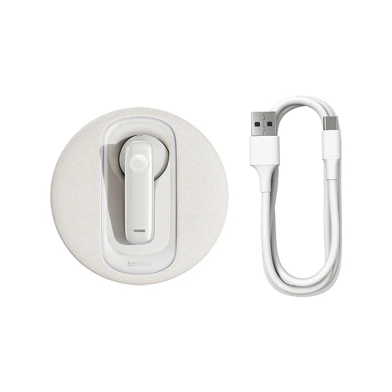 Écouteur Mono Baseus CM10 – Bluetooth 5.3, Double Micro, ANC & Charge Solaire