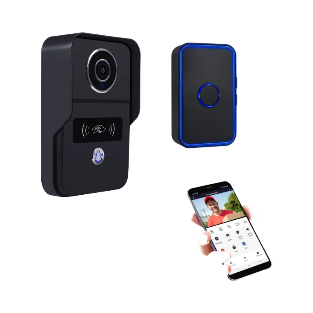 Interphone Tuya 2025 avec Wi-Fi PoE, sonnette vidéo sans fil pour usage extérieur.