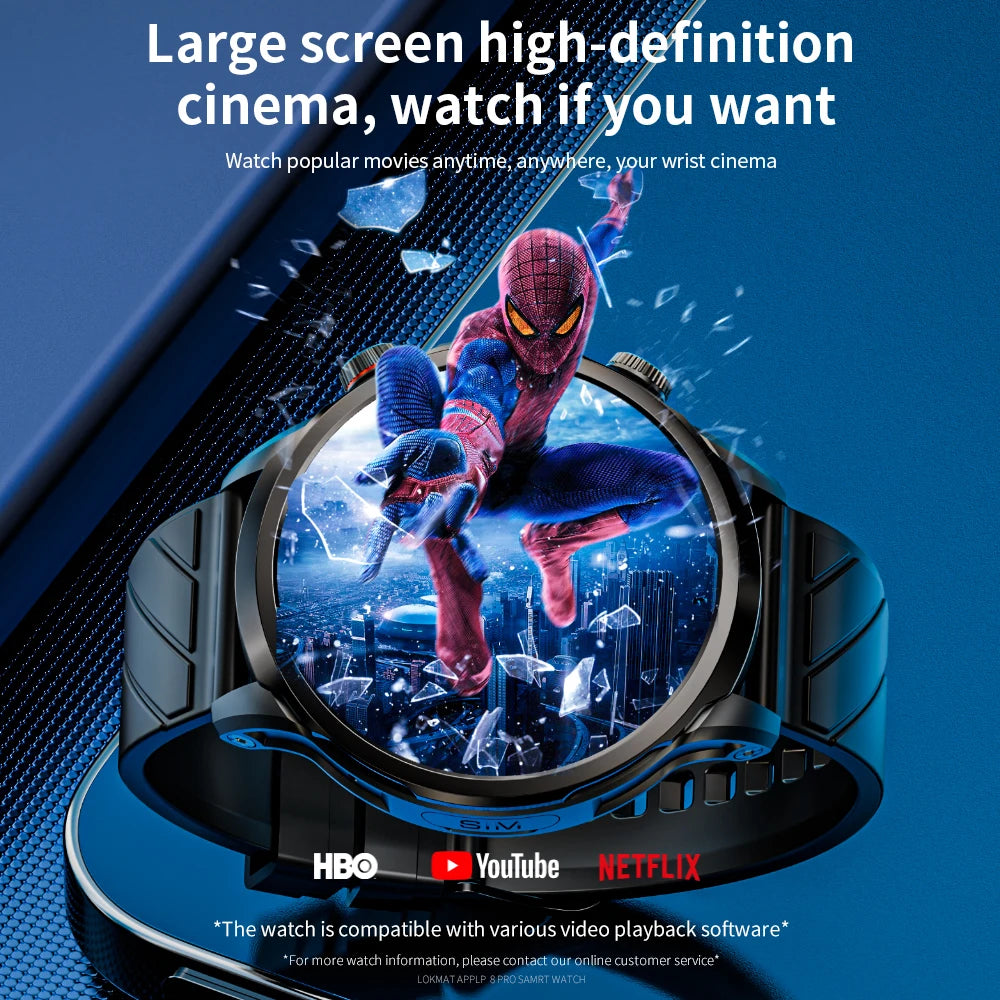 Montre connectée Apple Watch Series 8 Pro – 4G, NFC, GPS, écran AMOLED 1,85", 3 Go + 32 Go et suivi sport