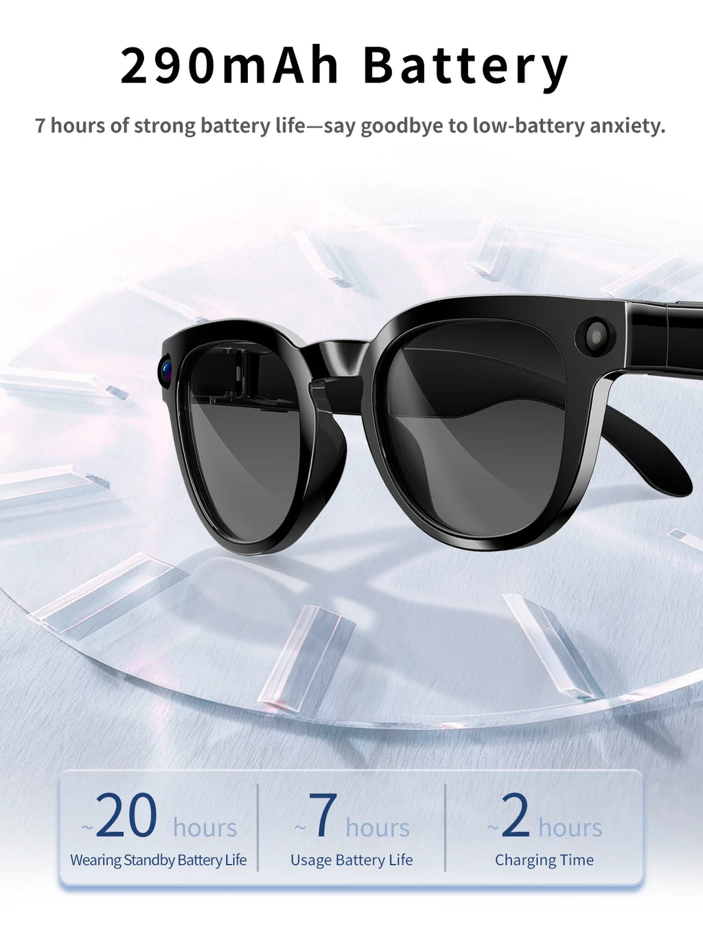 Lunettes IA MT3 2026 – Caméra 8MP, Assistant Vocal & Traduction WiFi | Sport
