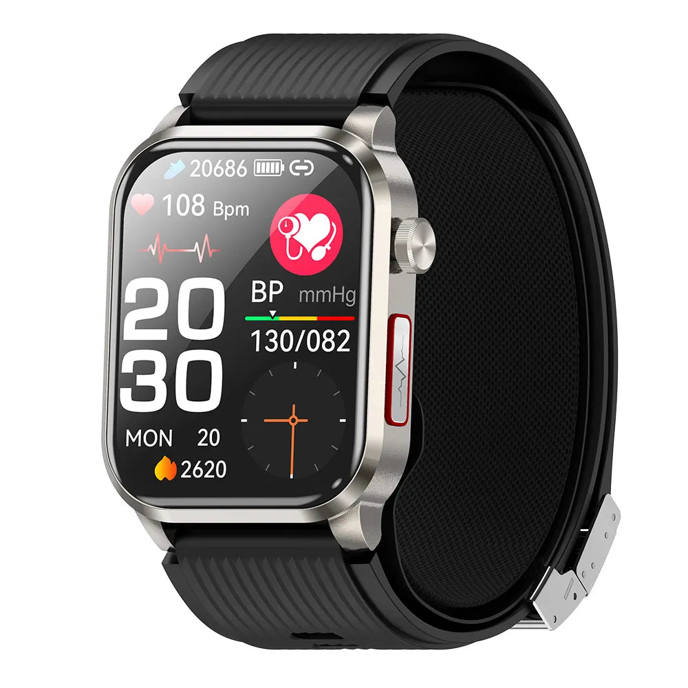 Smartwatch AMOLED ECG avec Tensiomètre | Appels Bluetooth, Fonction SOS et Suivi Santé Complet